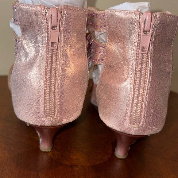 Dream Pairs   Big kids/small women sparkle strappy dress shoes comfy stable Sz 5 - Picture 6 of 16